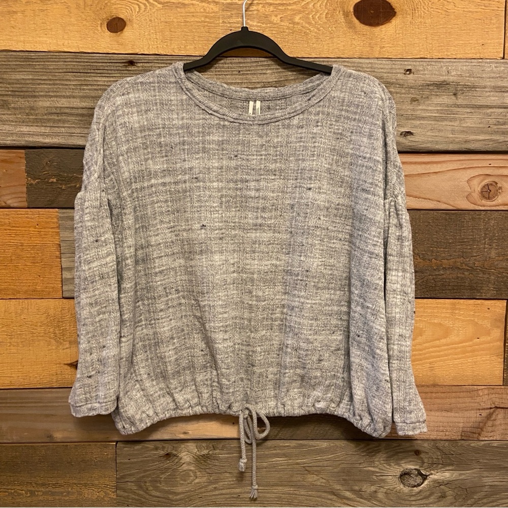 Anthropologie Gray Textured Sweatshirt